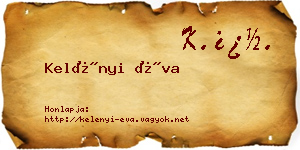 Kelényi Éva névjegykártya